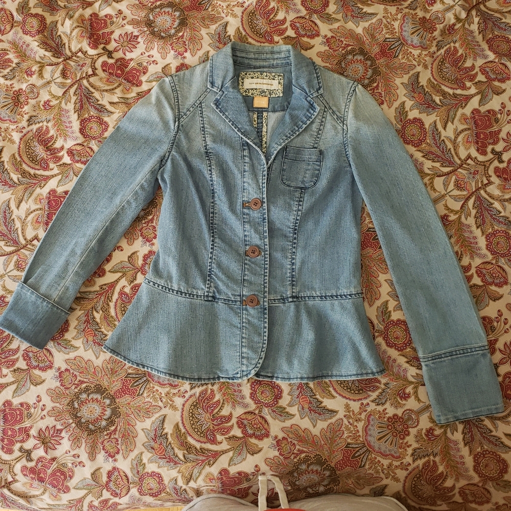 Pilcro & The Letterpress denim blazer Size 4